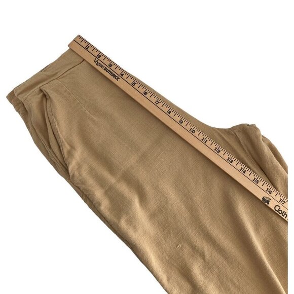 Trendy linen lose leg pants. Size S perfect for autumn flattering High waist - Picture 5 of 7